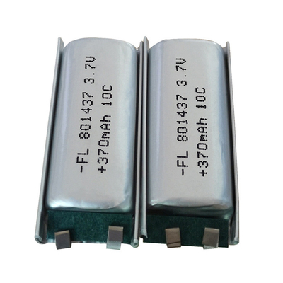 Перезаряжаемые батарея 801437 10c 370mah 3.7v полимера Li