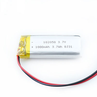 Изготовленная на заказ гибкая тонкая батарея 102050 3.7wh полимера лития
