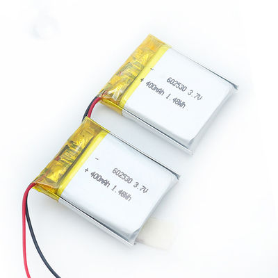 Батарея умного полимера лития Lipo 3.7v 450mah дозора 602530 перезаряжаемые