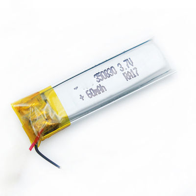 батарея Lipo лития 350830 60mah