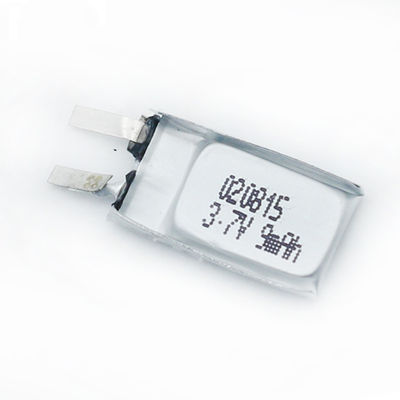 Батарея 6mAh полимера ISO14001 020815 3,7 v Li к 9mAh