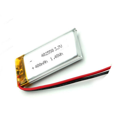 Перезаряжаемые плоская бытовая электроника 3.7V 400mah батареи полимера лития 402550