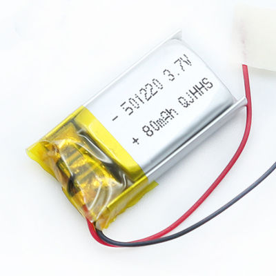 Мини беспроводная батарея IEC62133 401120 501220 Earbuds 50mah 80mah Lipo