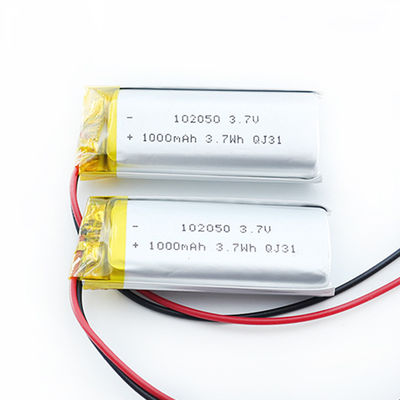 Батарея иона MSDS UN38.3 102050 1050mah Li с проводами Pcm