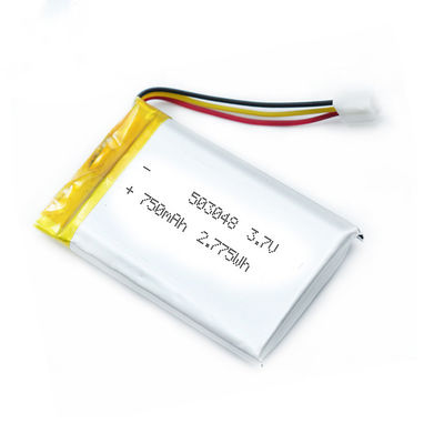 Батарея полимера ROHS 503048 750MAh Lipo с PCB соединителя провода