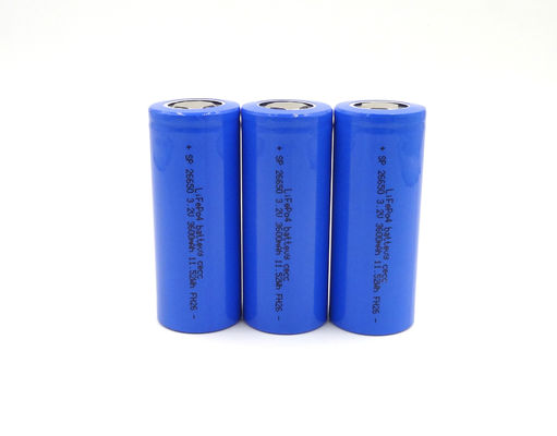 глубокие гальванические элементы LiFePo4 батареи лития 3.2v цикла 580g 3000mAh 26650