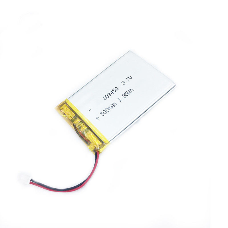 Батарея 500mah полимера Li плотности высокой энергии 303450 для управлять рекордером